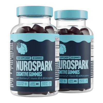 Two bottles of Nurospark Cognitive Gummies